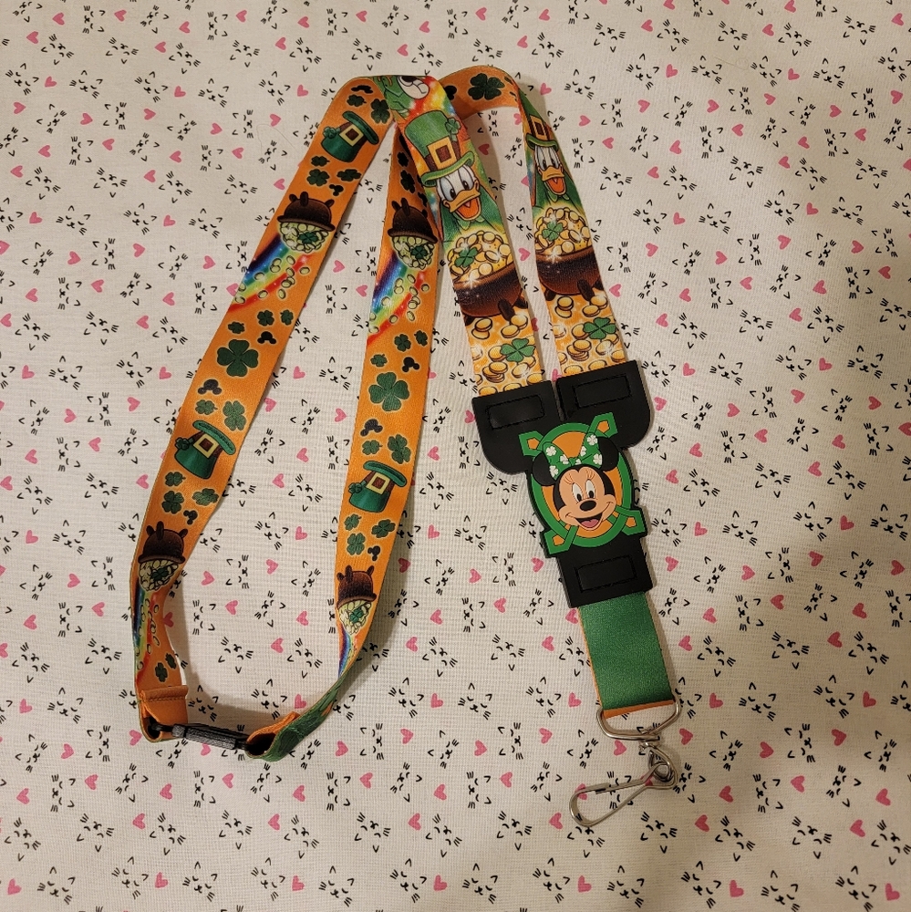Disney St. Patrick's Day Reversable Lanyard